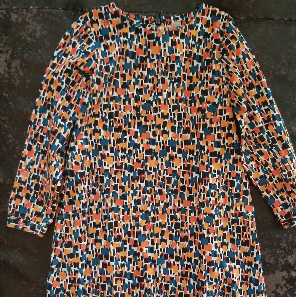 Girls dress long sleeve aline multicolored